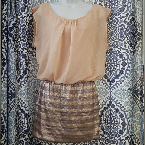 Lily Rose Dress Cocktail Sleeveless Sequin Sheer Top WOMEN'S WOMAN'S Medium - Picture 5 of 8